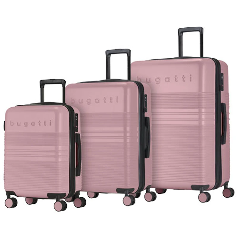 Ensemble de 3 valises rigides extensibles Luxor de Bugatti - Rose - Exclusivité de Best Buy