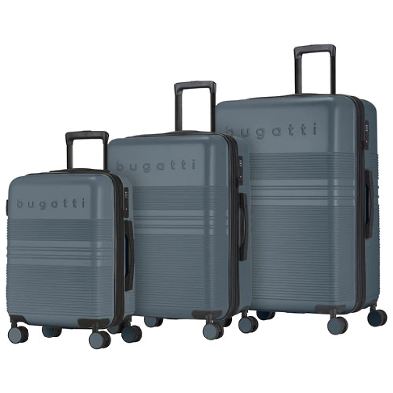Ensemble de 3 valises rigides extensibles Luxor de Bugatti - Bleu