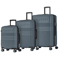 Ensemble de 3 valises rigides extensibles Luxor de Bugatti - Bleu