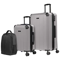 Ensemble de 2 valises rigides extensibles et sac à dos New York de Bugatti - Gris