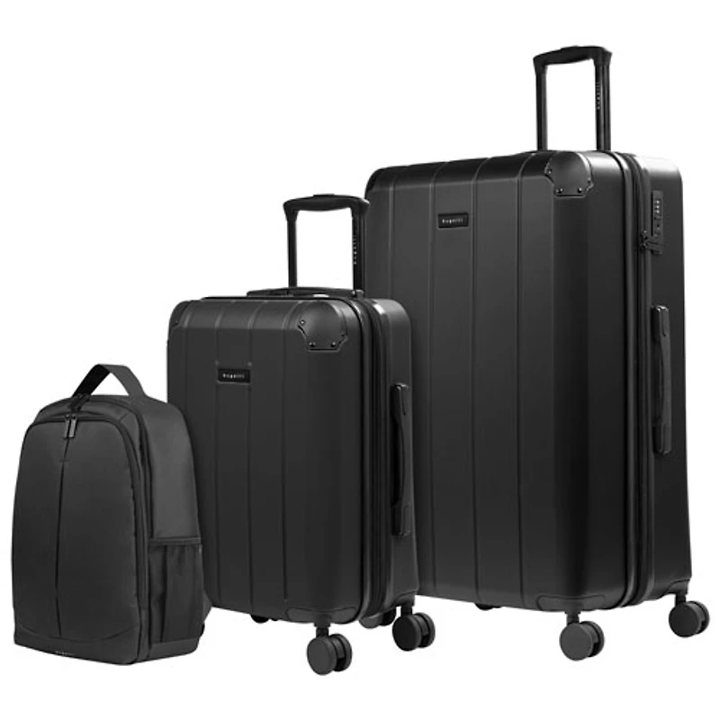 Bugatti New York 2-Piece Hard Side Expandable Luggage Set & Backpack - Forged Iron