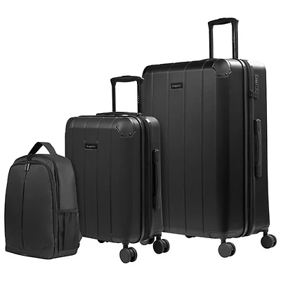 Bugatti New York 2-Piece Hard Side Expandable Luggage Set & Backpack - Forged Iron