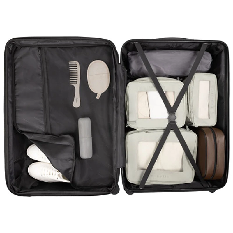 Bugatti New York 2-Piece Hard Side Expandable Luggage Set & Backpack - Forged Iron