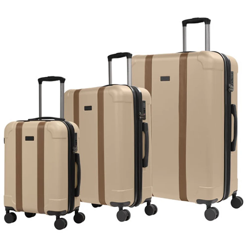 Bugatti Windsor 3-Piece Hard Side Expandable Luggage Set - Cream