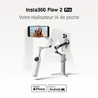 Stabilisateur à cardan pour téléphone intelligent Flow 2 Pro d'Insta360 - Gris
