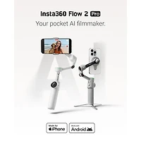 Stabilisateur à cardan pour téléphone intelligent Flow 2 Pro d'Insta360 - Gris