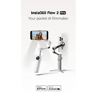 Stabilisateur à cardan pour téléphone intelligent Flow 2 Pro d'Insta360 - Gris