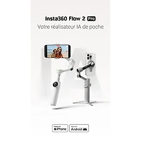Stabilisateur à cardan pour téléphone intelligent Flow 2 Pro d'Insta360 - Gris