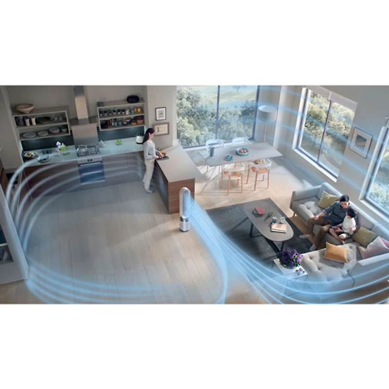Purificateur d'air vertical à froid PC1 de Dyson avec filtre HEPA - Blanc