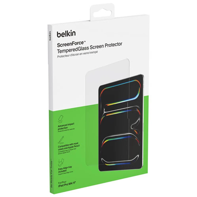 Protecteur d'écran en verre trempé ScreenForce de Belkin pour iPad Pro de 11 po (M4)