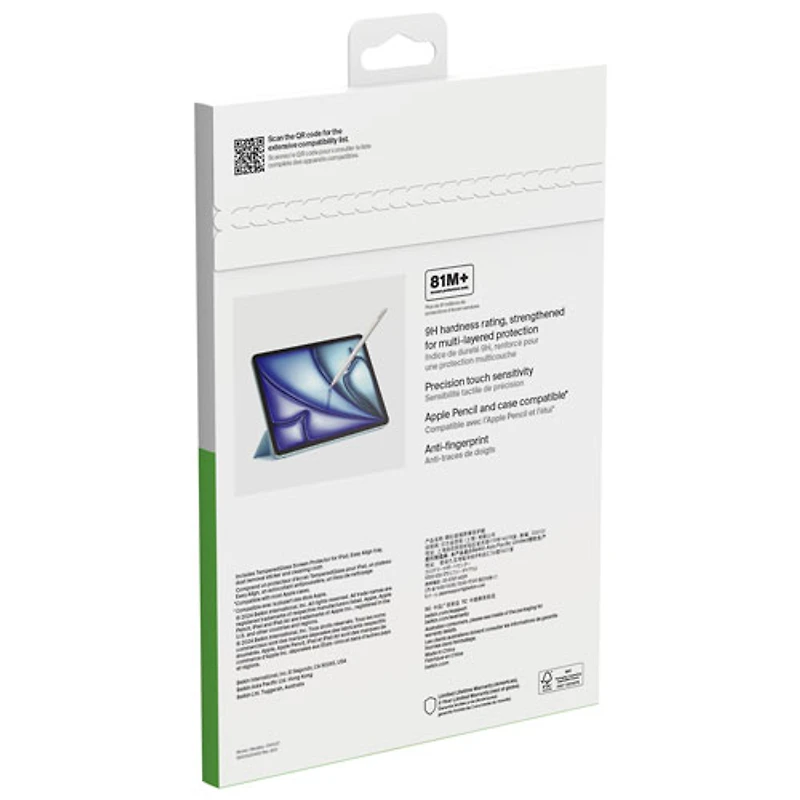 Protecteur d'écran en verre trempé ScreenForce de Belkin pour iPad Air de 11 po (M3)