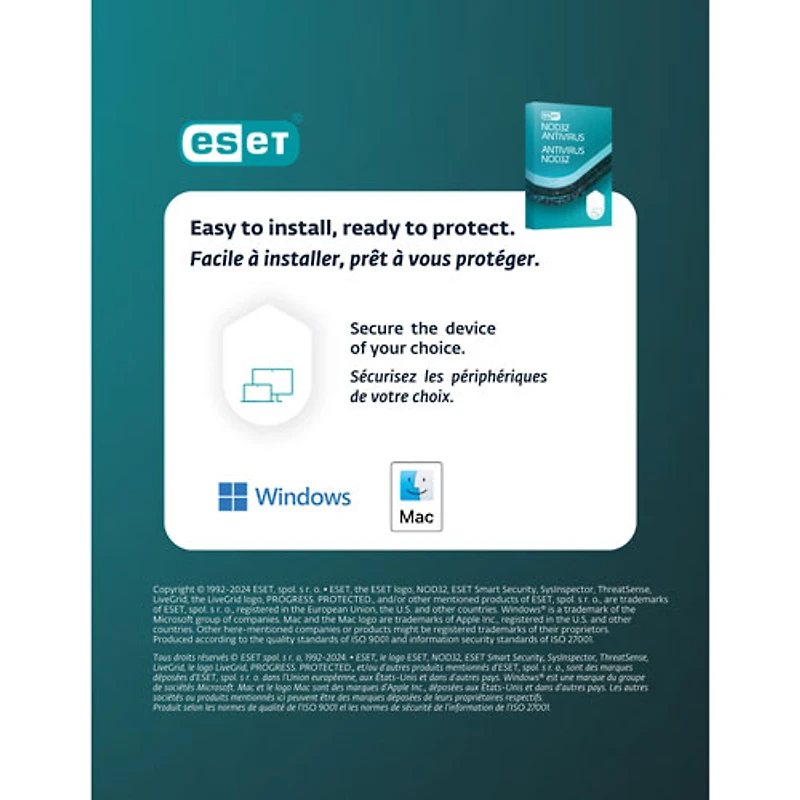 ESET NOD32 Antivirus (PC/Mac) - 5 Device - 1 Year