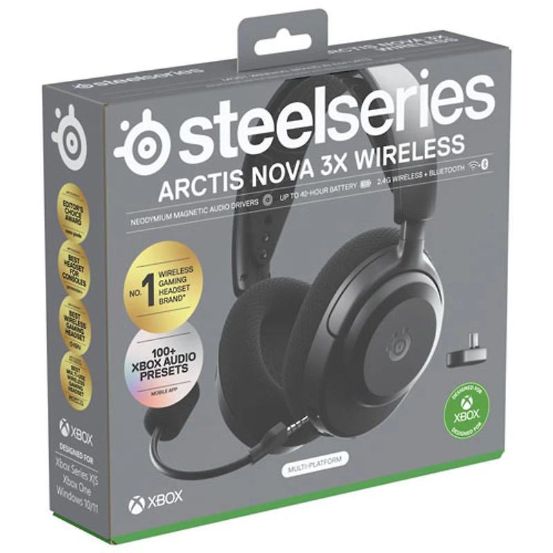 Casque de jeu sans fil Arctis Nova 3X de SteelSeries pour Xbox - Noir