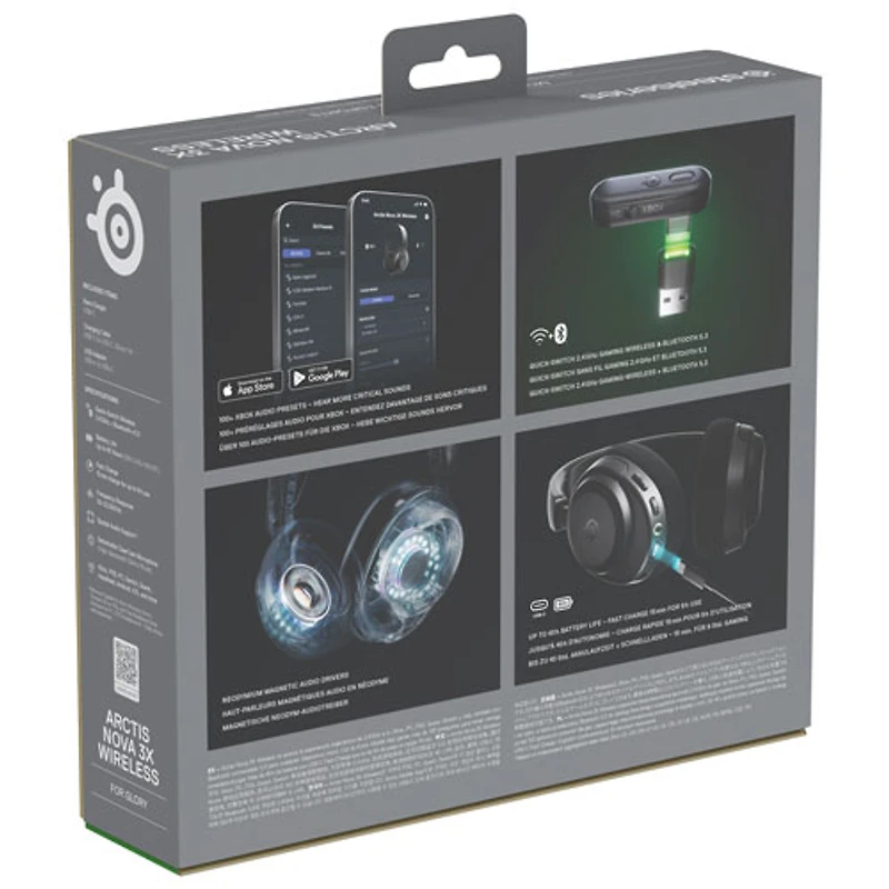Casque de jeu sans fil Arctis Nova 3X de SteelSeries pour Xbox - Noir