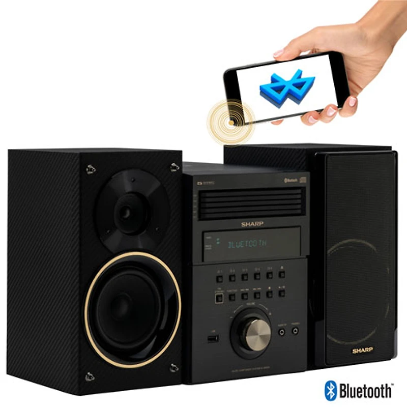 Système de micro-composants Bluetooth à 5 disques XL-BH250GL de Sharp