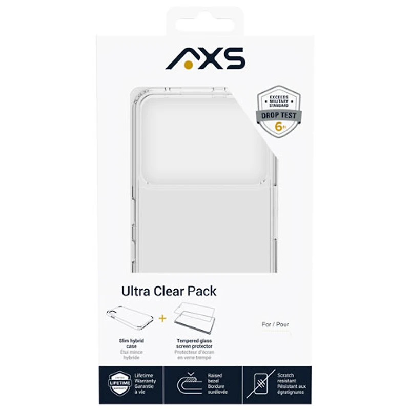 AXS Ultra Clear Gel Fitted Soft Shell Case with Glass Screen Protector for Nothing Phone (3) - Clear