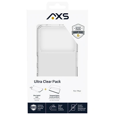 AXS Ultra Clear Gel Fitted Soft Shell Case with Glass Screen Protector for Nothing Phone (3) - Clear