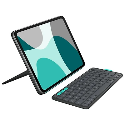 Étui-clavier Flip Folio de Logitech pour iPad Pro de 11 po (M4)/Air de 11 po (M2/M3)/iPad Air (5e génération) - Graphite