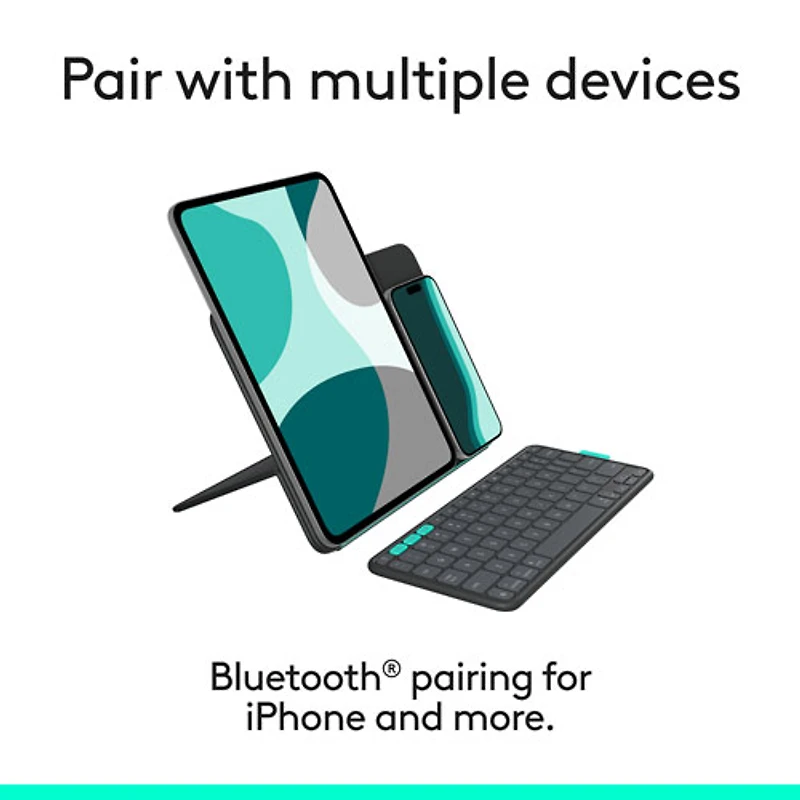 Étui-clavier Flip Folio de Logitech pour iPad Pro de 11 po (M4)/Air de 11 po (M2/M3)/iPad Air (5e génération) - Graphite