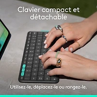 Étui-clavier Flip Folio de Logitech pour iPad Pro de 11 po (M4)/Air de 11 po (M2/M3)/iPad Air (5e génération) - Graphite