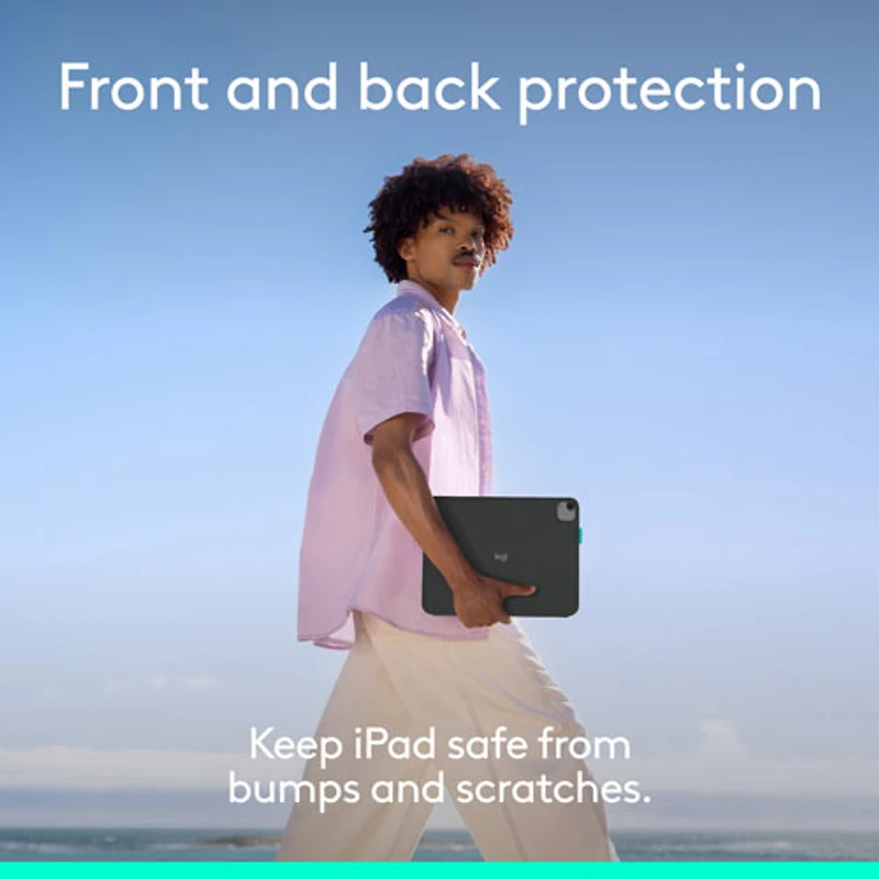 Étui-clavier Flip Folio de Logitech pour iPad Pro de 11 po (M4)/Air de 11 po (M2/M3)/iPad Air (5e génération) - Graphite