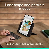 Étui-clavier Flip Folio de Logitech pour iPad Pro de 11 po (M4)/Air de 11 po (M2/M3)/iPad Air (5e génération) - Graphite
