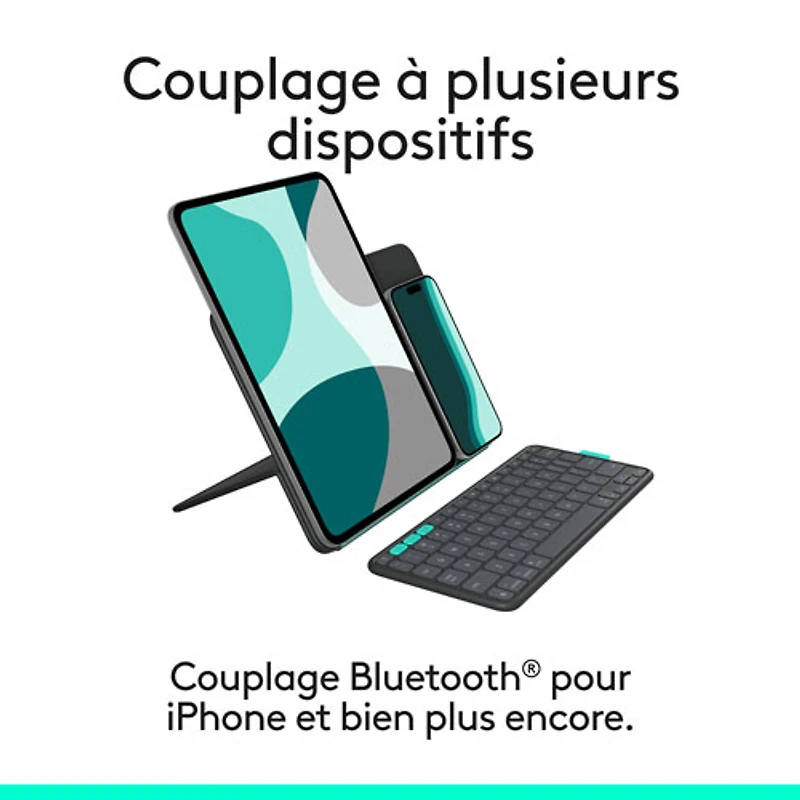 Étui-clavier Flip Folio de Logitech pour iPad Pro de 11 po (M4)/Air de 11 po (M2/M3)/iPad Air (5e génération) - Graphite