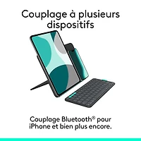 Étui-clavier Flip Folio de Logitech pour iPad Pro de 11 po (M4)/Air de 11 po (M2/M3)/iPad Air (5e génération) - Graphite