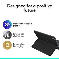 Étui-clavier Flip Folio de Logitech pour iPad Pro de 11 po (M4)/Air de 11 po (M2/M3)/iPad Air (5e génération) - Graphite
