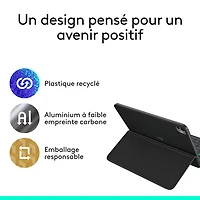 Étui-clavier Flip Folio de Logitech pour iPad Pro de 11 po (M4)/Air de 11 po (M2/M3)/iPad Air (5e génération) - Graphite