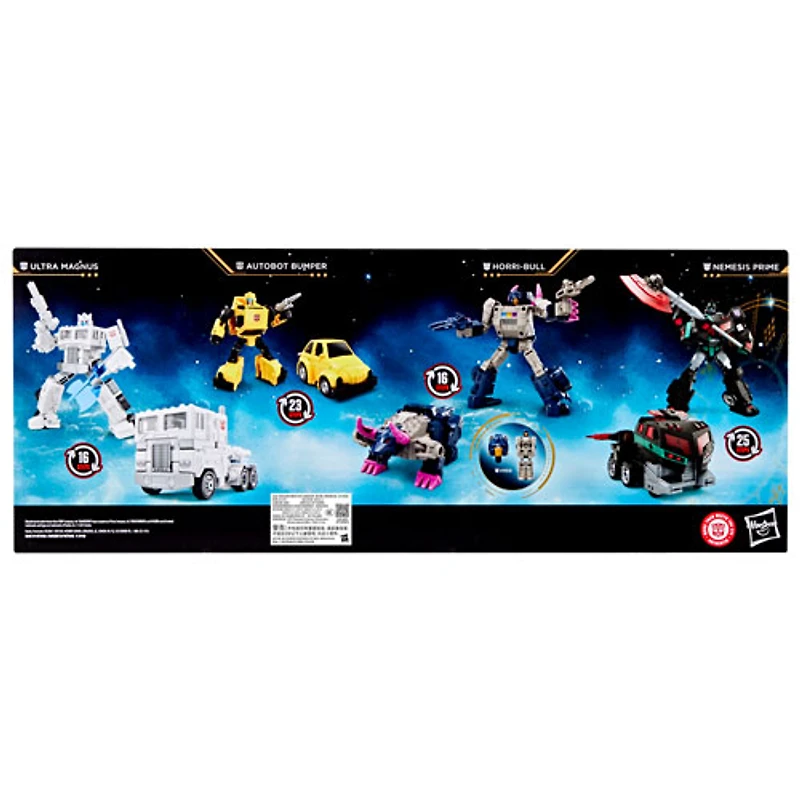 Figurines d'action Transformers Age of the Primes de Hasbro - Paquet de 4