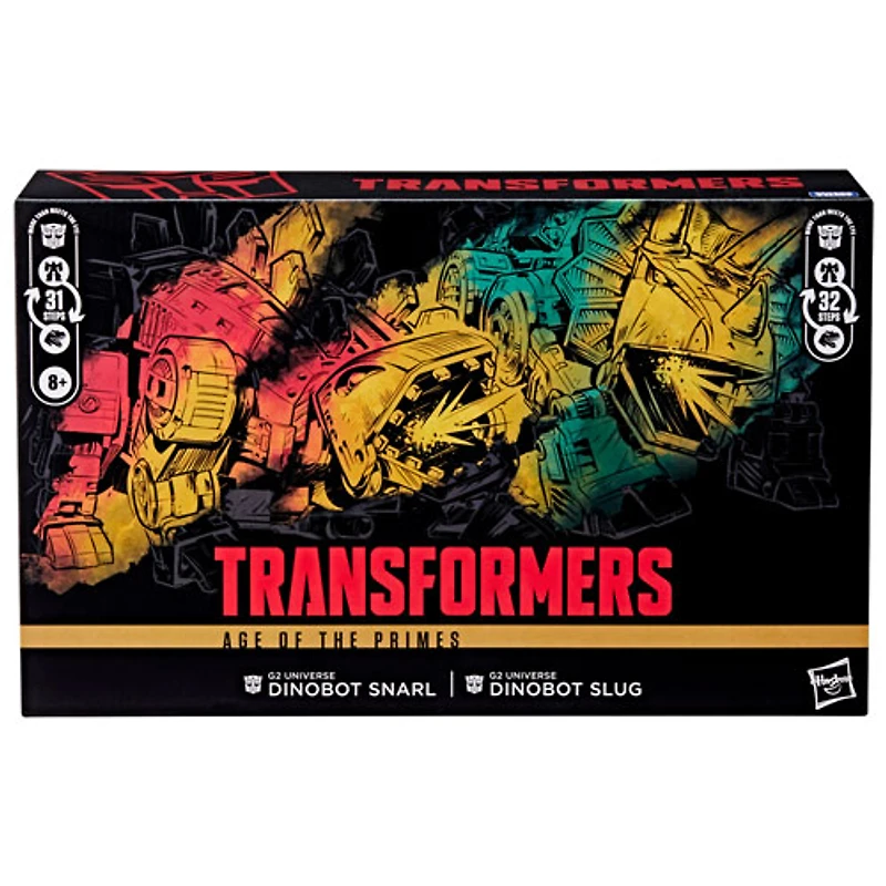 Transformers Age of the Primes - G2 Universe Dinobot Slug & Dinobot Snarl Action Figures