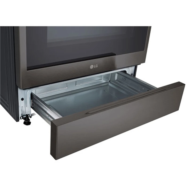 Cuisinière à gaz encastrable de 30 po à 5 brûleurs et à four à convection véritable de 6,3 pi³ de LG (LSGL6335Z) - Inox noir