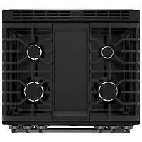 Cuisinière à gaz encastrable de 30 po à 5 brûleurs et à four à convection véritable de 6,3 pi³ de LG (LSGL6335Z) - Inox noir