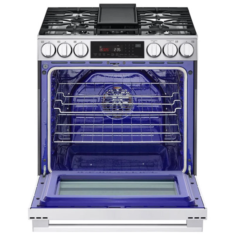 Cuisinière à gaz encastrable de 30 po à 5 brûleurs et à four à convection véritable de 6,3 pi³ de LG (LSGL6335X) - Acier inoxydable