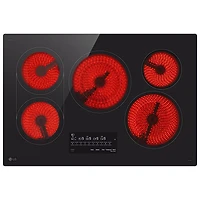 LG ThinQ 30" 5-Element Electric Cooktop (CBEW3017BE) - Black Ceramic