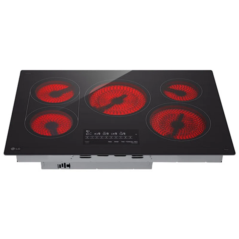 LG ThinQ 30" 5-Element Electric Cooktop (CBEW3017BE) - Black Ceramic