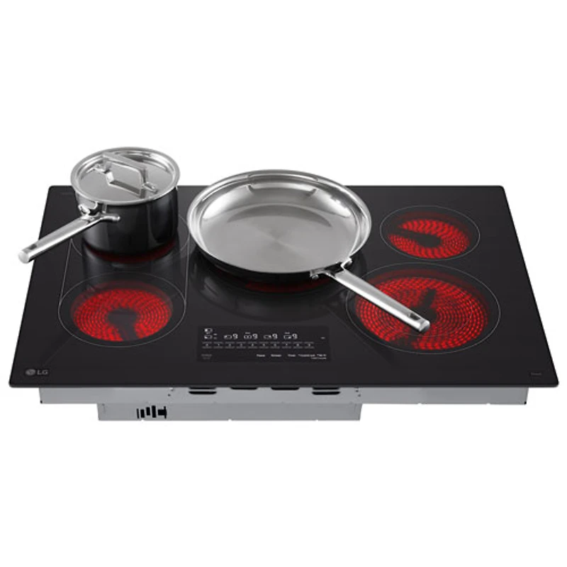 LG ThinQ 30" 5-Element Electric Cooktop (CBEW3017BE) - Black Ceramic