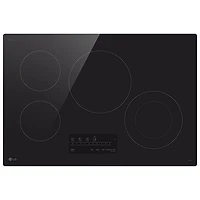 Surface de cuisson électrique de 30 po à 4 éléments ThinQ de LG (CBEW3013BE) - Céramique noire