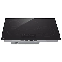 Surface de cuisson électrique de 30 po à 4 éléments ThinQ de LG (CBEW3013BE) - Céramique noire