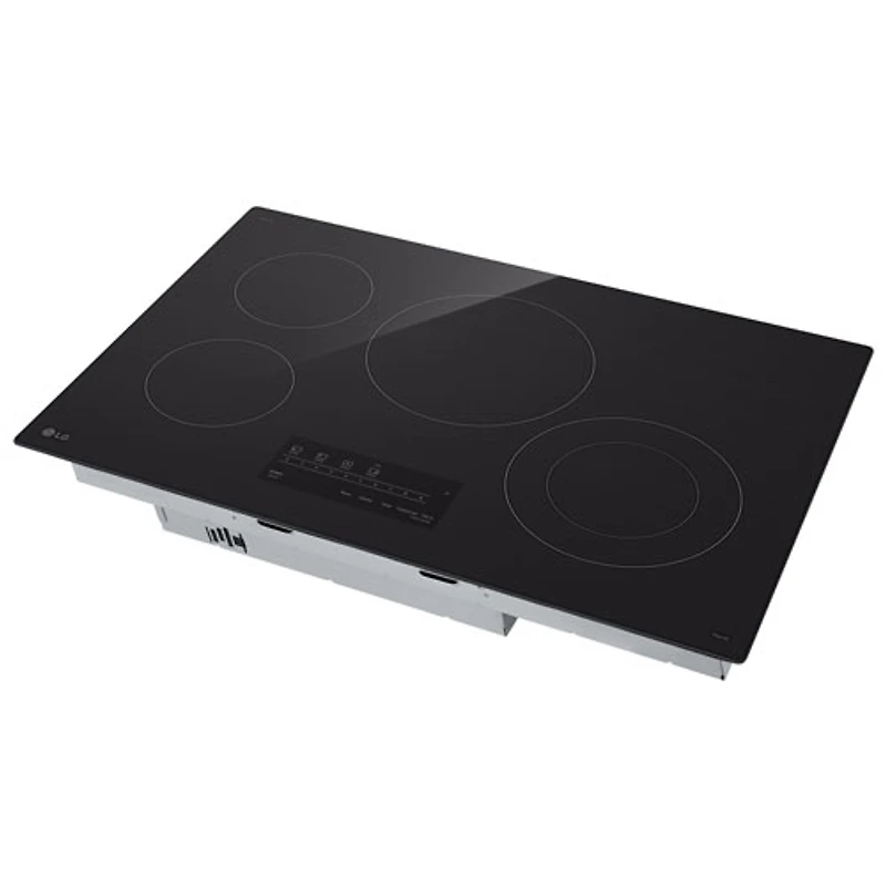 Surface de cuisson électrique de 30 po à 4 éléments ThinQ de LG (CBEW3013BE) - Céramique noire