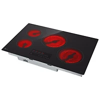 Surface de cuisson électrique de 30 po à 4 éléments ThinQ de LG (CBEW3013BE) - Céramique noire