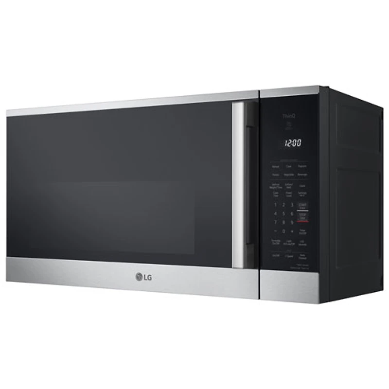 Four à micro-ondes à hotte intégrée ThinQ de LG - 1,8 pi³ - Inox