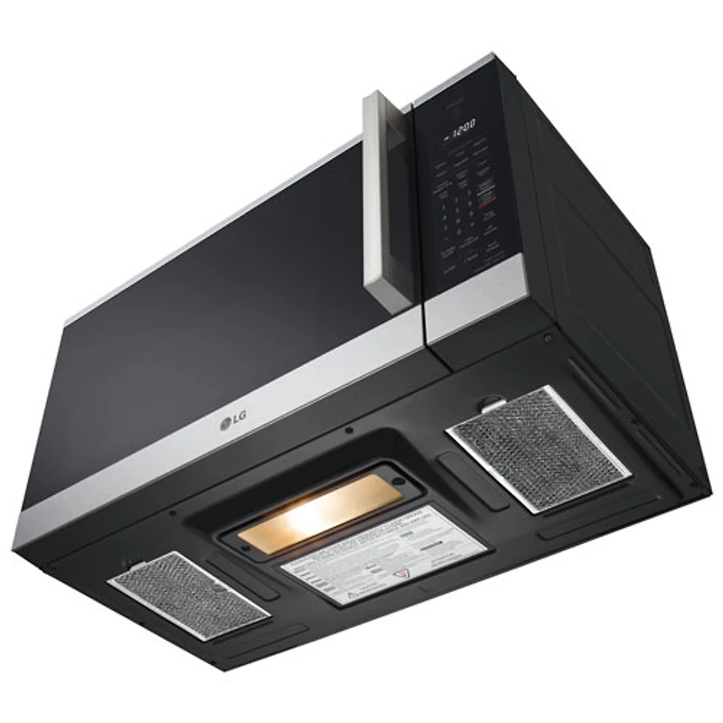 Four à micro-ondes à hotte intégrée ThinQ de LG - 1,8 pi³ - Inox