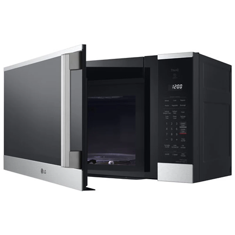 Four à micro-ondes à hotte intégrée ThinQ de LG - 1,8 pi³ - Inox