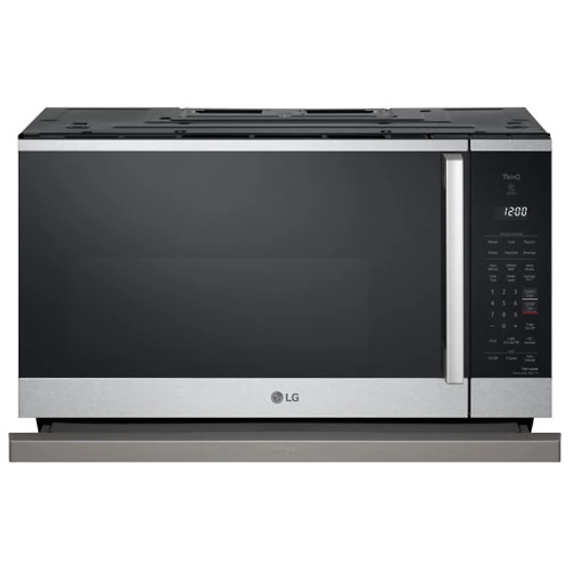 Four à micro-ondes à hotte intégrée ThinQ de LG - 2,1 pi³ - Inox