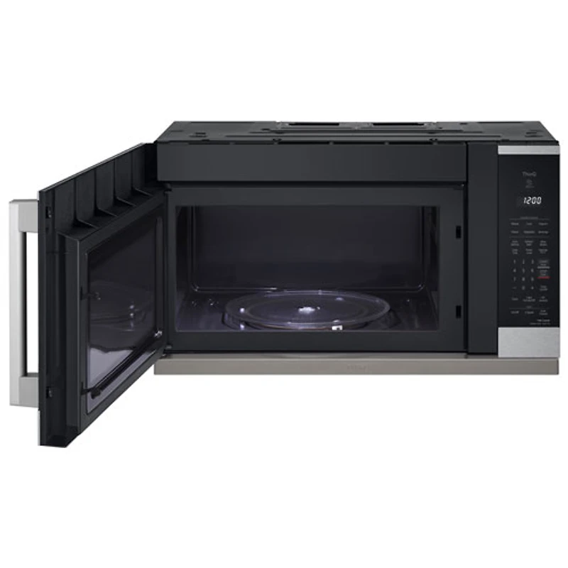 Four à micro-ondes à hotte intégrée ThinQ de LG - 2,1 pi³ - Inox