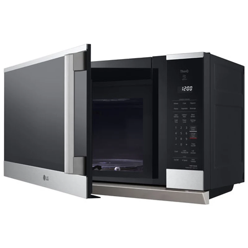 Four à micro-ondes à hotte intégrée ThinQ de LG - 2,1 pi³ - Inox