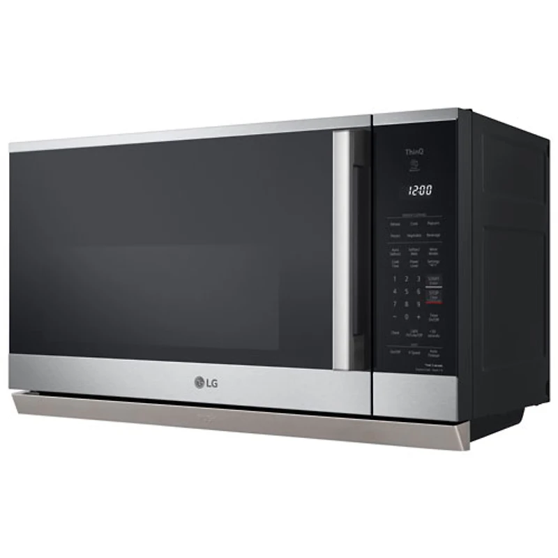 Four à micro-ondes à hotte intégrée ThinQ de LG - 2,1 pi³ - Inox
