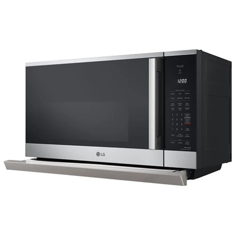 Four à micro-ondes à hotte intégrée ThinQ de LG - 2,1 pi³ - Inox